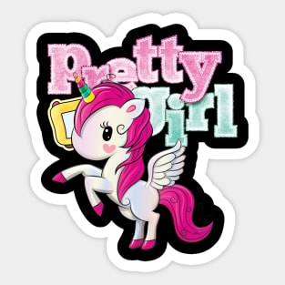 Unicorn Pretty Girl Sticker